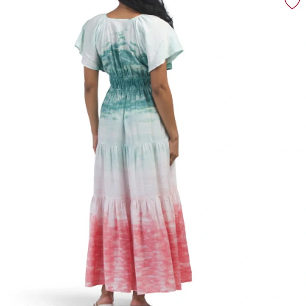 YFB Mara Maxi Dress in Everglade Paintbrush Wash - Picture 6 of 12
